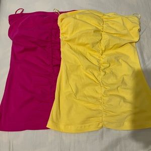 NWOT 2 RUCHED BANDEAU